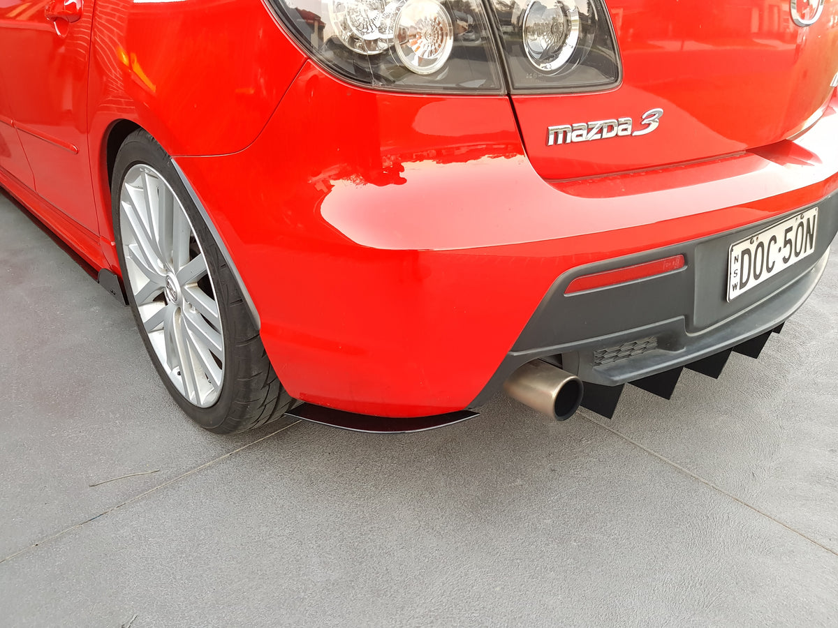 Mazda 3 BK MPS Rear Pods – E-Wing Aero Designs