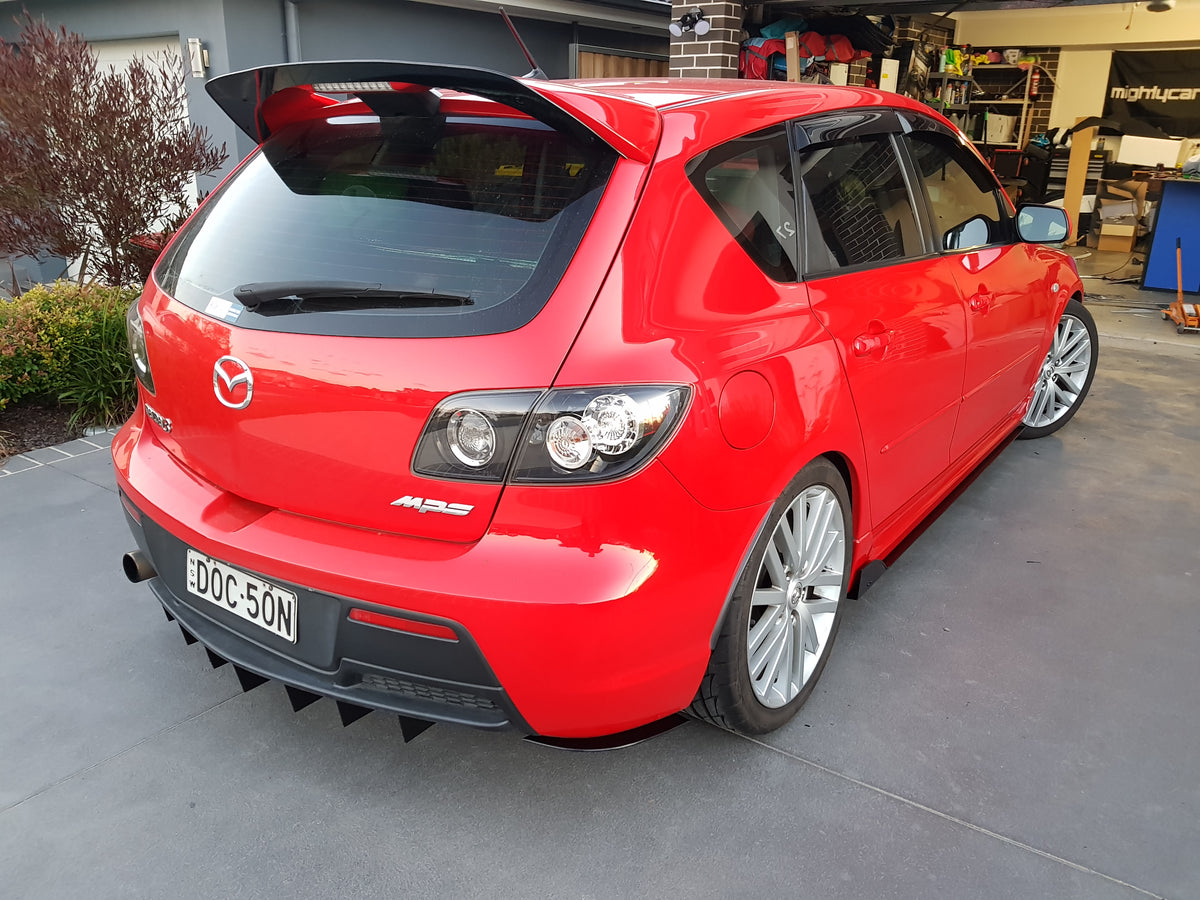 Mazda 3 BK MPS Rear Pods – E-Wing Aero Designs