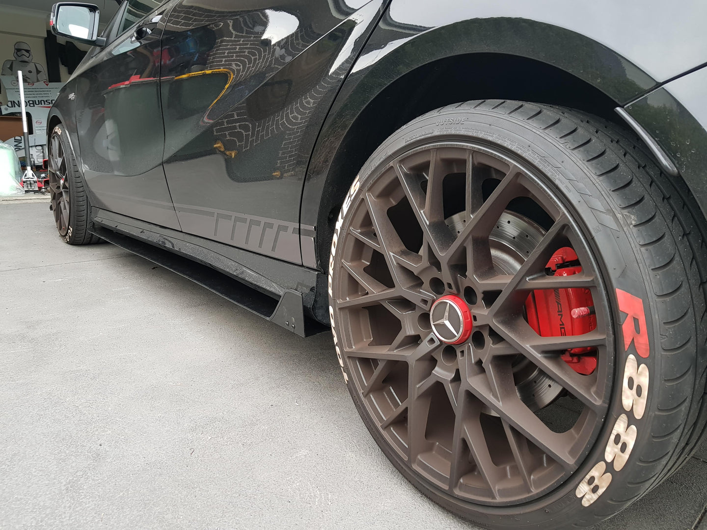 Mercedes A45 AMG Side Skirt Extensions